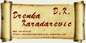 Drenka Karadarević vizit kartica